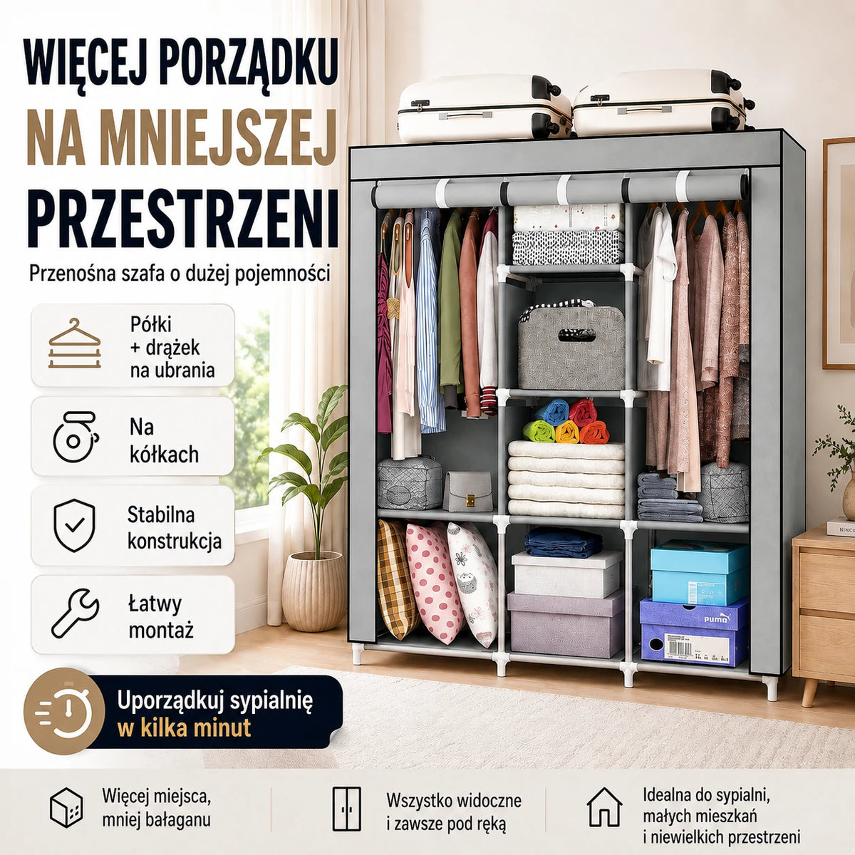 SmartCloset - kompletna szafa montowana w kilka minut