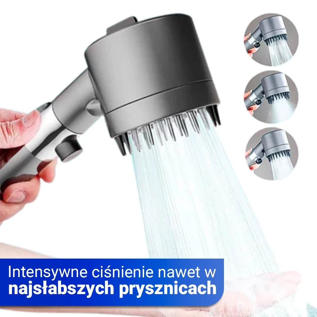Relaksująca słuchawka prysznicowa z 10 trybami strumienia