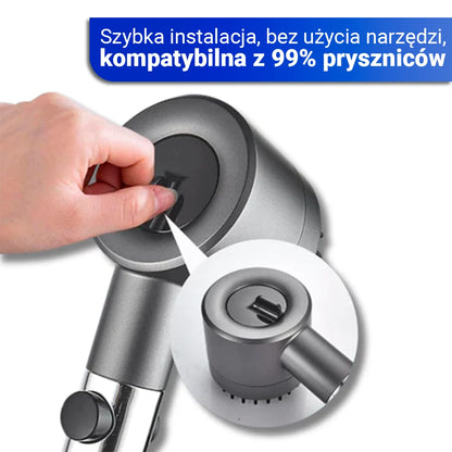 Relaksująca słuchawka prysznicowa z 10 trybami strumienia