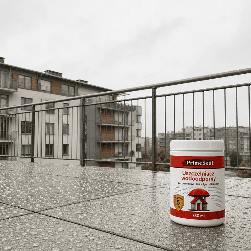 PrimeSeal 750 ml – Transparentny uszczelniacz wodoodporny przeciw przeciekom, wilgoci i pleśni | Do 5 lat ochrony